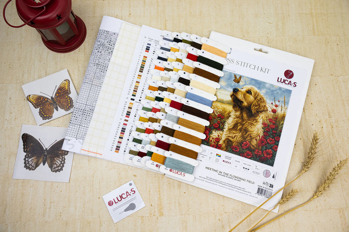 Kit de Punto de Cruz Luca-S - "Meeting in the Flowering Field" BU5073
