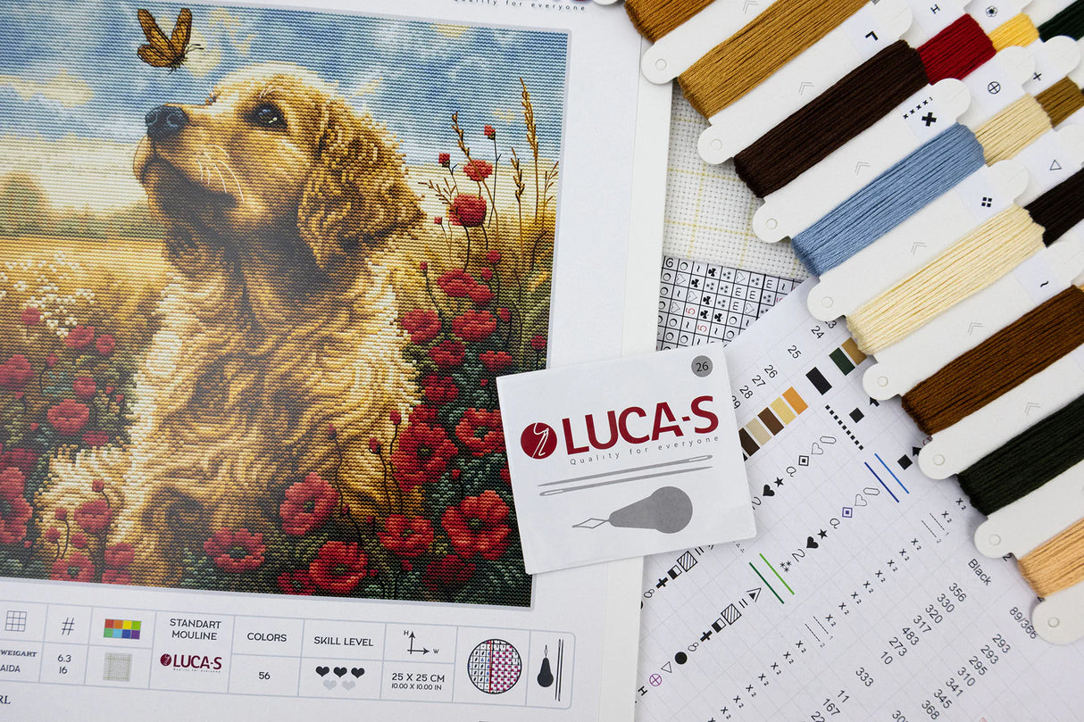 Kit de Punto de Cruz Luca-S - "Meeting in the Flowering Field" BU5073