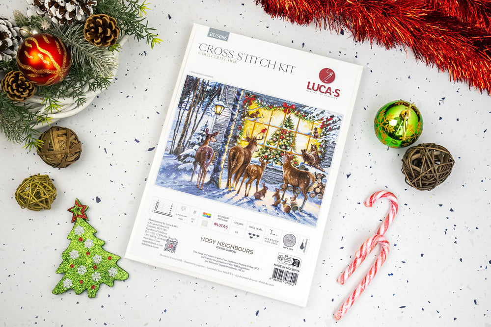 Kit de broderie au point de croix « Voisins curieux » – Luca-S GOLD BU5086