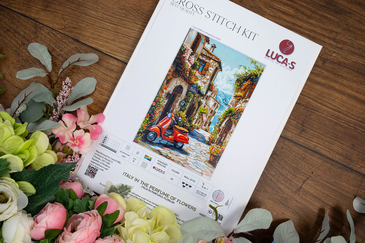 diseno kit punto de cruz luca s bu5095 italy in the perfume of flowers