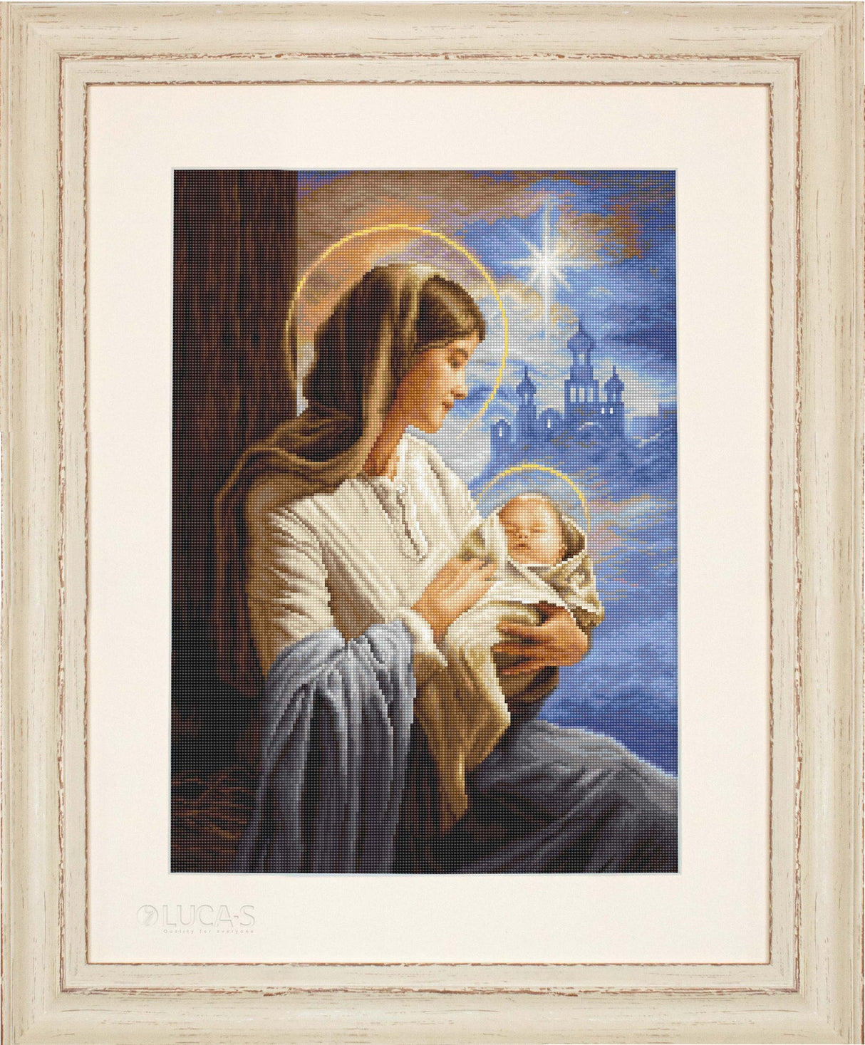 Saint Mary and Child Cross Stitch Kit - B617 Luca-S GOLD