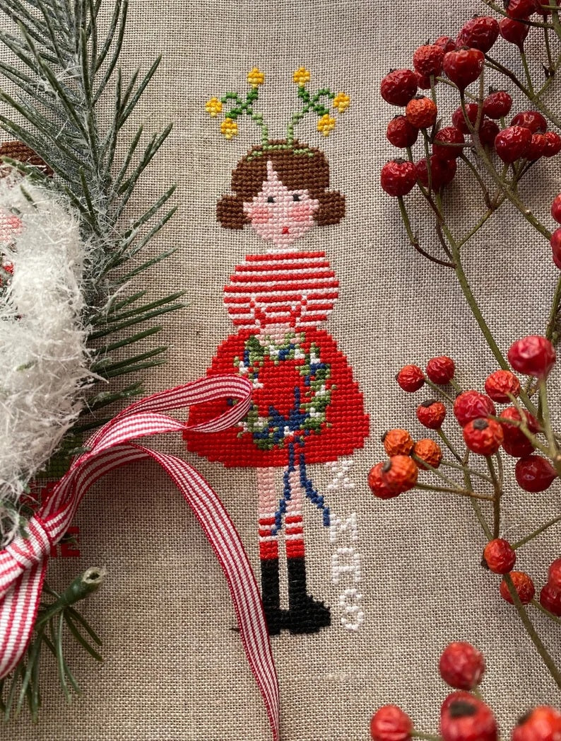 Bimba Dicember - Lilli Violette - Gráfico de punto de cruz