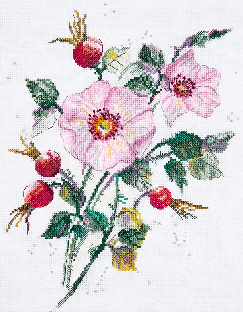 Kit de Punto de Cruz Panna C-1888 - Rosa Salvaje en Mayo