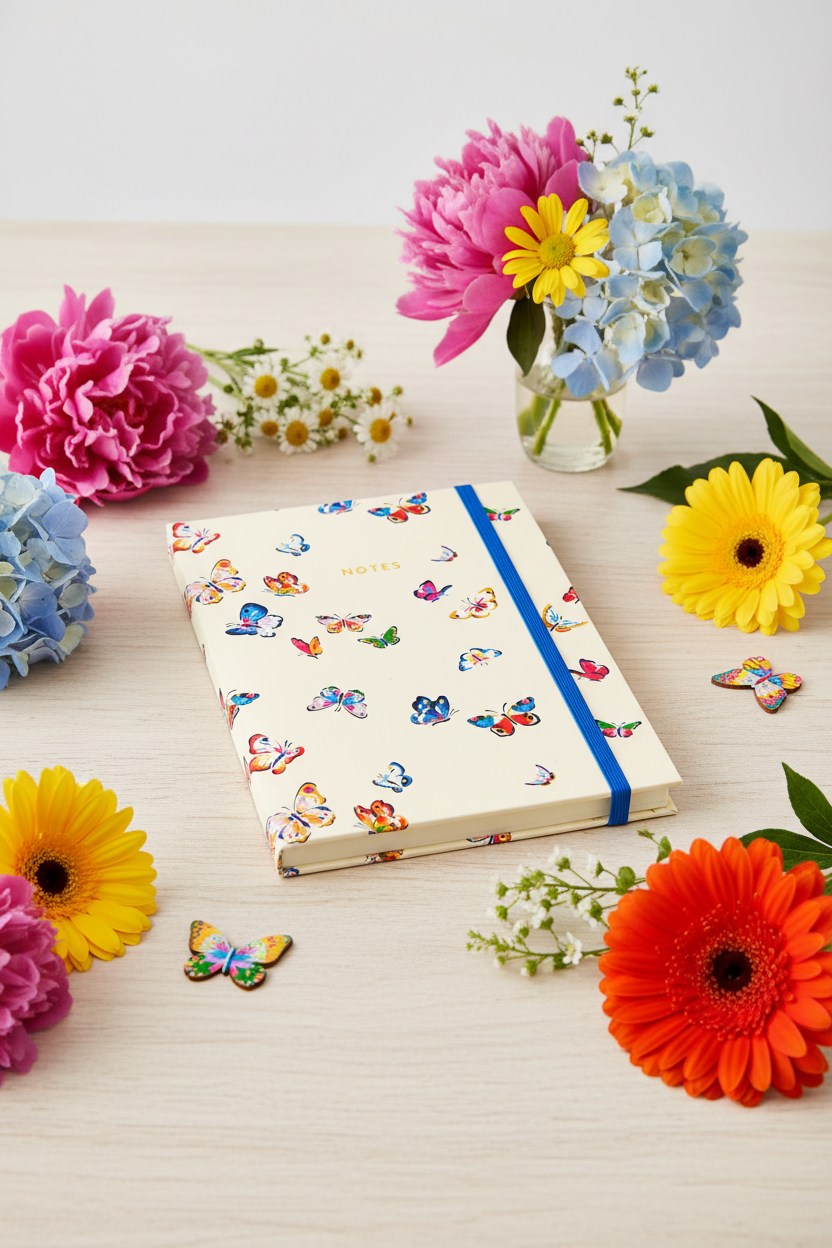 Autumn Butterflies Clothbound Notebook 5497 - Ohh Deer