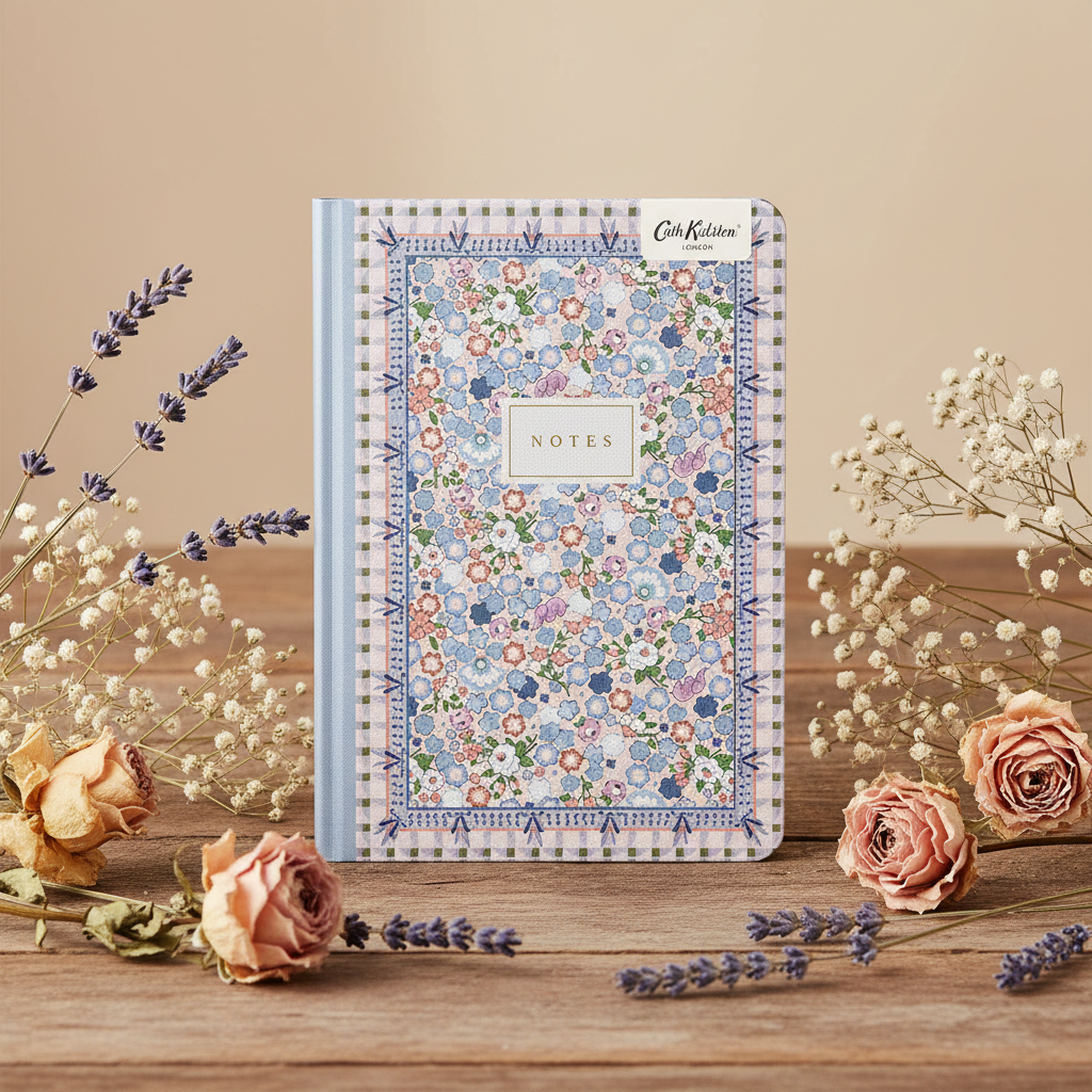 Cuaderno Cream Dreamy Ditsy Check Premium de Tapa Dura (A5) (13212)