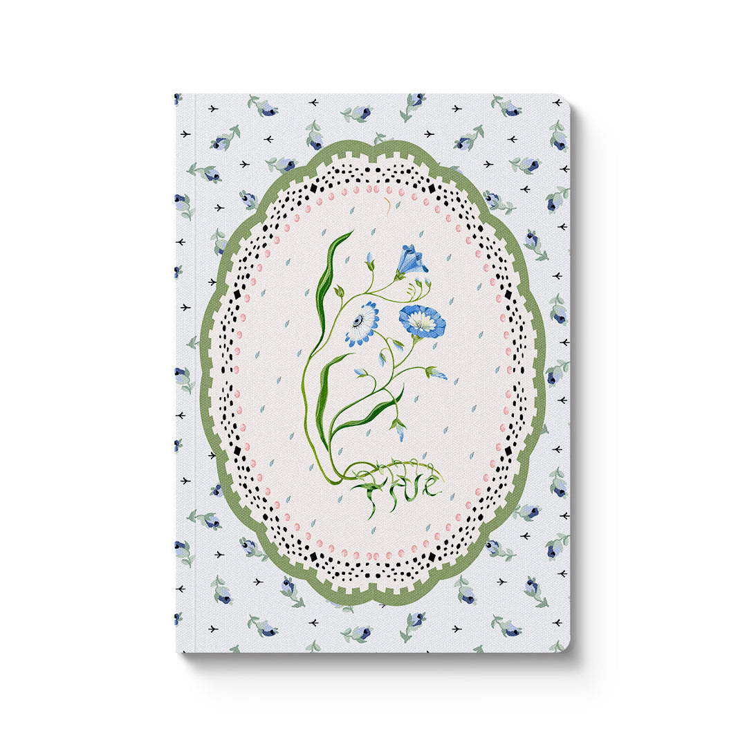 Cuaderno Blue & Cream Roots Vignette Premium de Encuadernación Perfecta (A5)(13163)