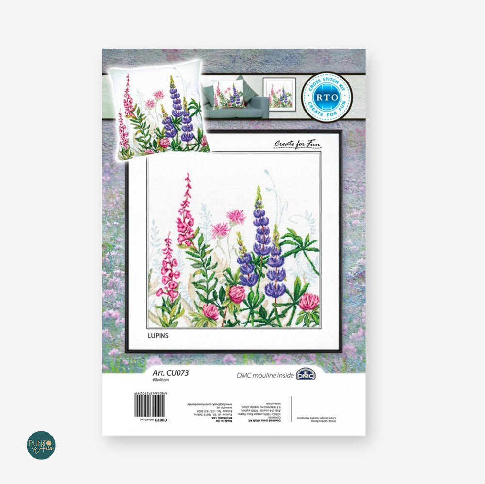 CU073 Lupins - RTO - Kit de point de croix