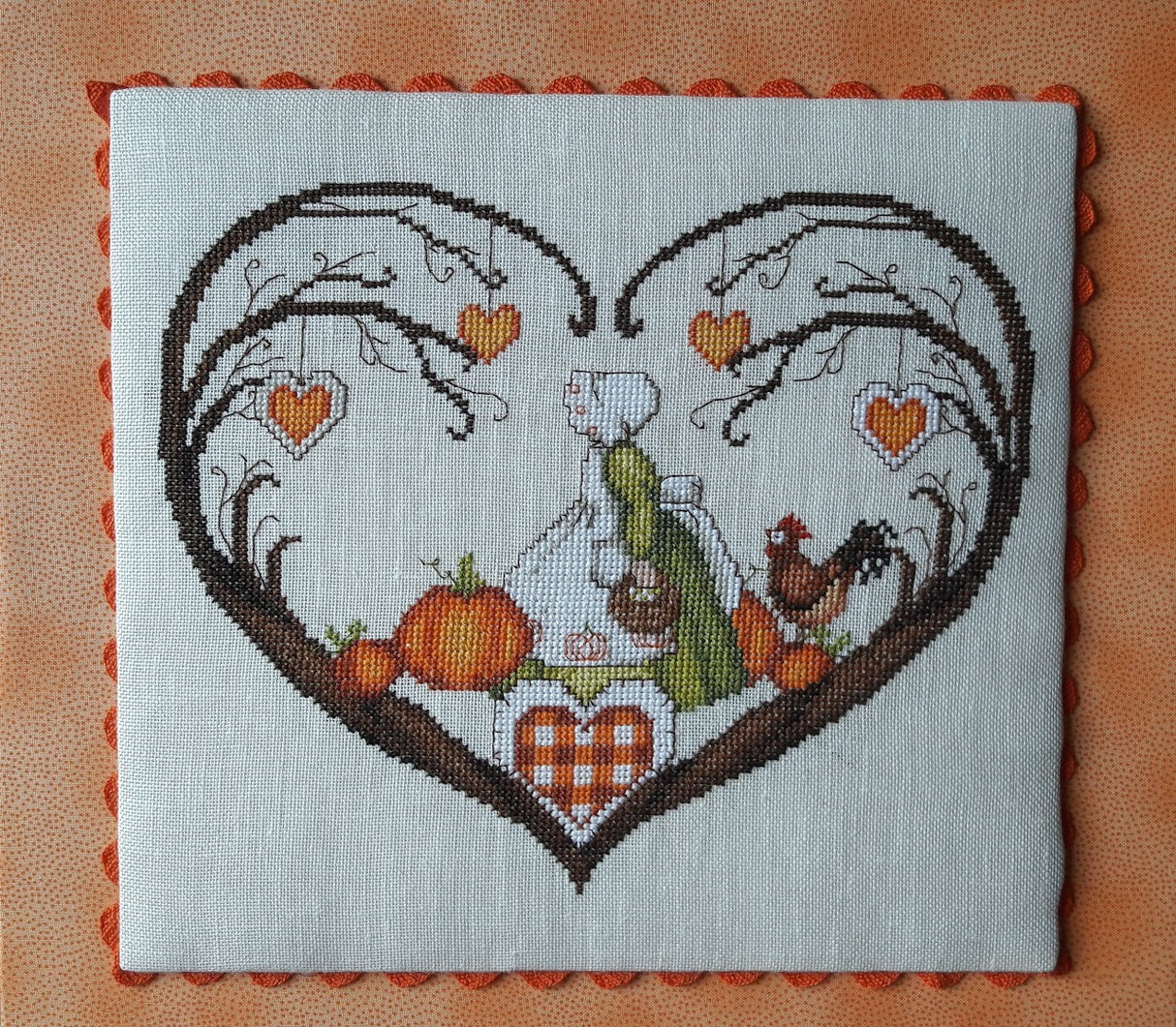 CV 105 Cuori d'Autunno - Cross Stitch Chart - Serenità di Campagna