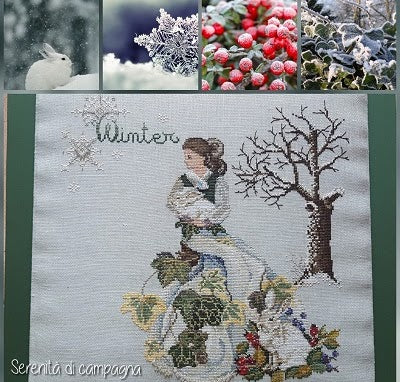 CV 118 Winter - Cross Stitch Chart - Serenità di Campagna