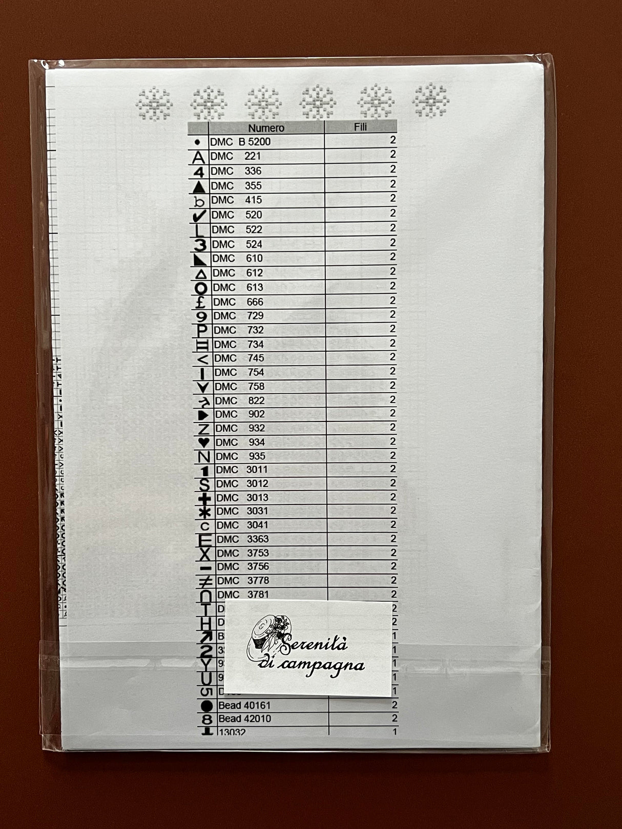 CV 118 Winter - Cross Stitch Chart - Serenità di Campagna