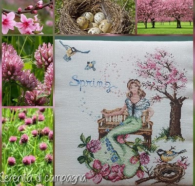 CV 119 Spring - Cross Stitch Chart - Serenità di Campagna