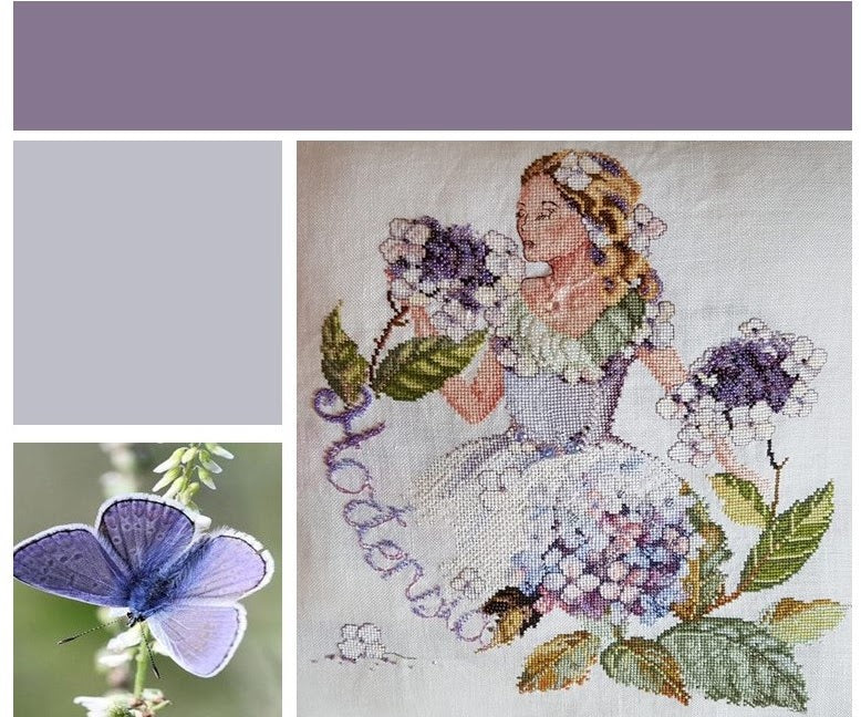 CV 152 Hortensia - Cross Stitch Chart - Serenità di Campagna