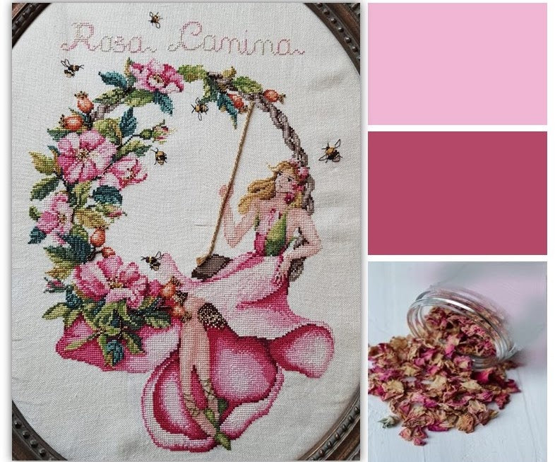 CV 153 Rosa Canina - Cross Stitch Chart - Serenità di Campagna