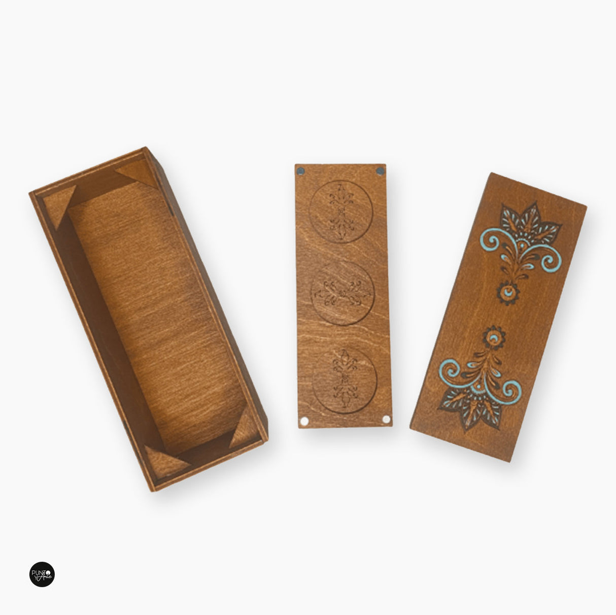 Caja Organizadora para Bordados de madera Wizardi KF057/2