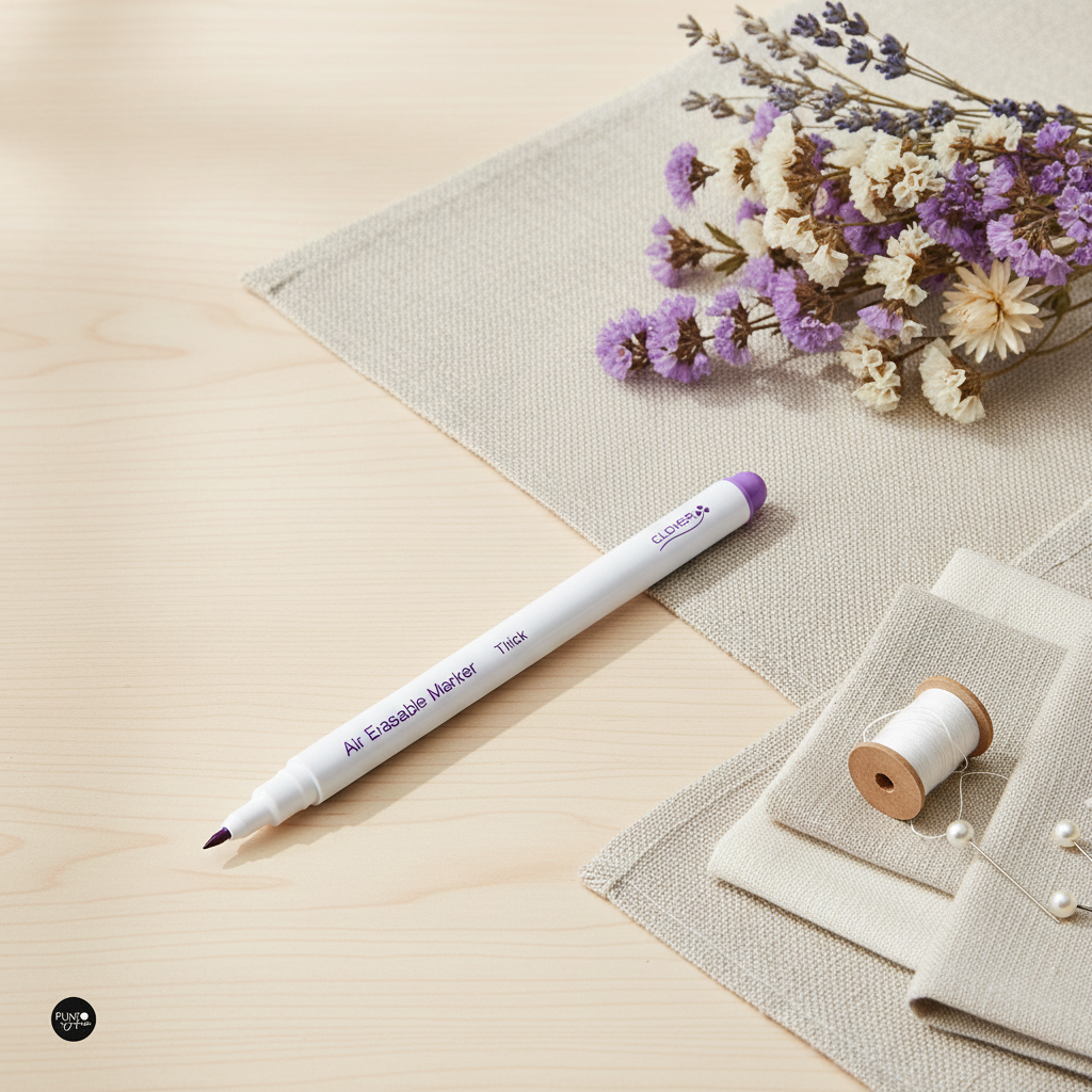 Rotulador Borrable de Aire Grueso en Color Morado - Herramienta Práctica para Marcar Telas Clover 5031