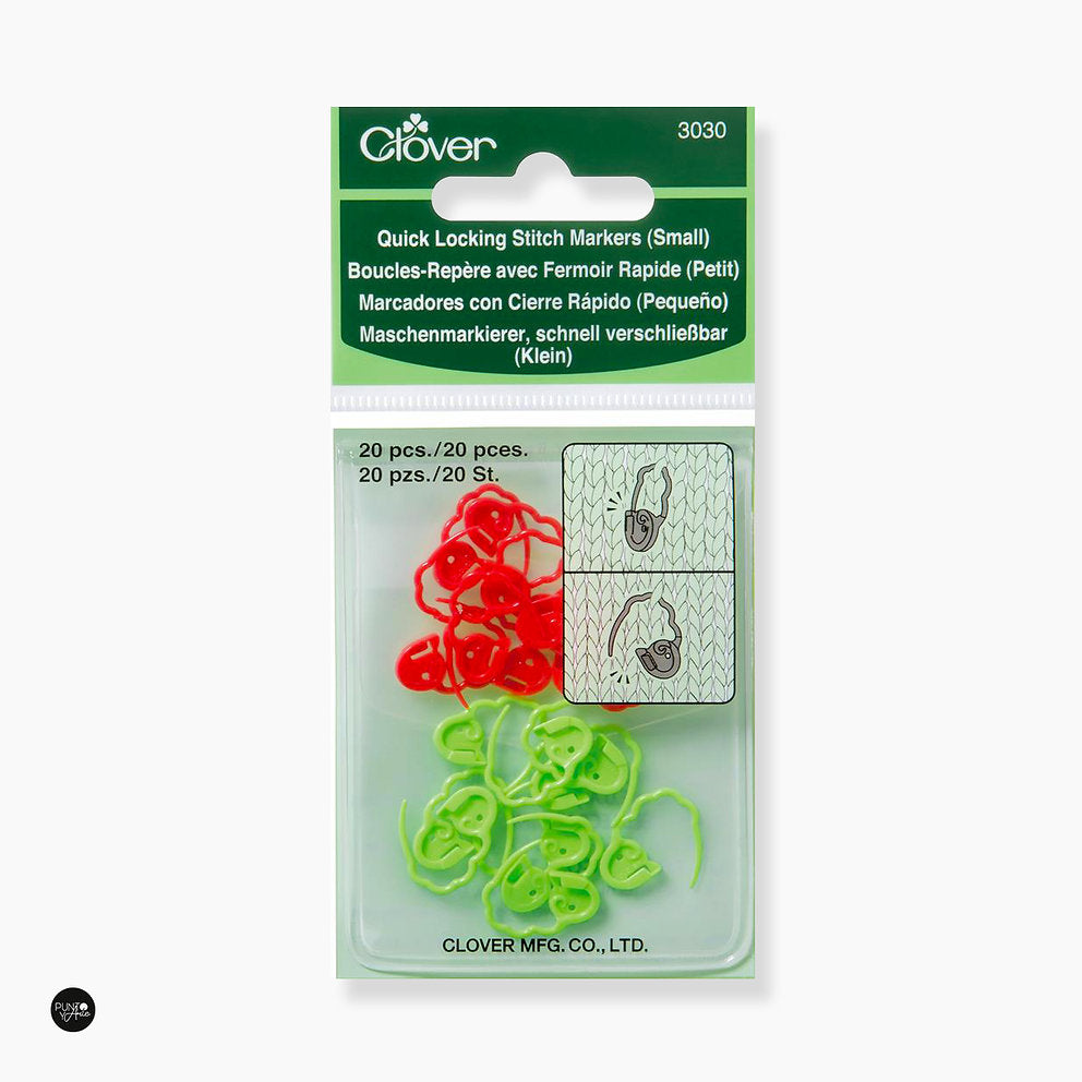 Imperdibles Marcadores de Punto con Ciere Rapido Pequeñas de Clover 3030