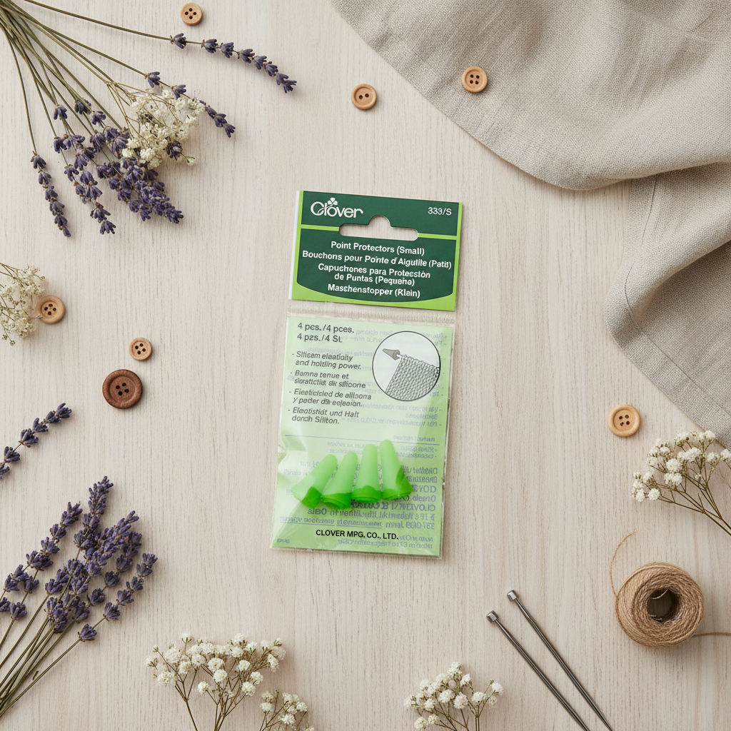 Clover 333/S Protecteurs d'aiguilles à tricoter - Empêche les points de glisser