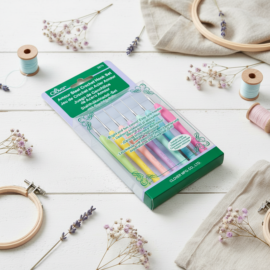 Clover Amour Steel Crochet Hooks Set 3675 - Your Perfect Knitting Companion