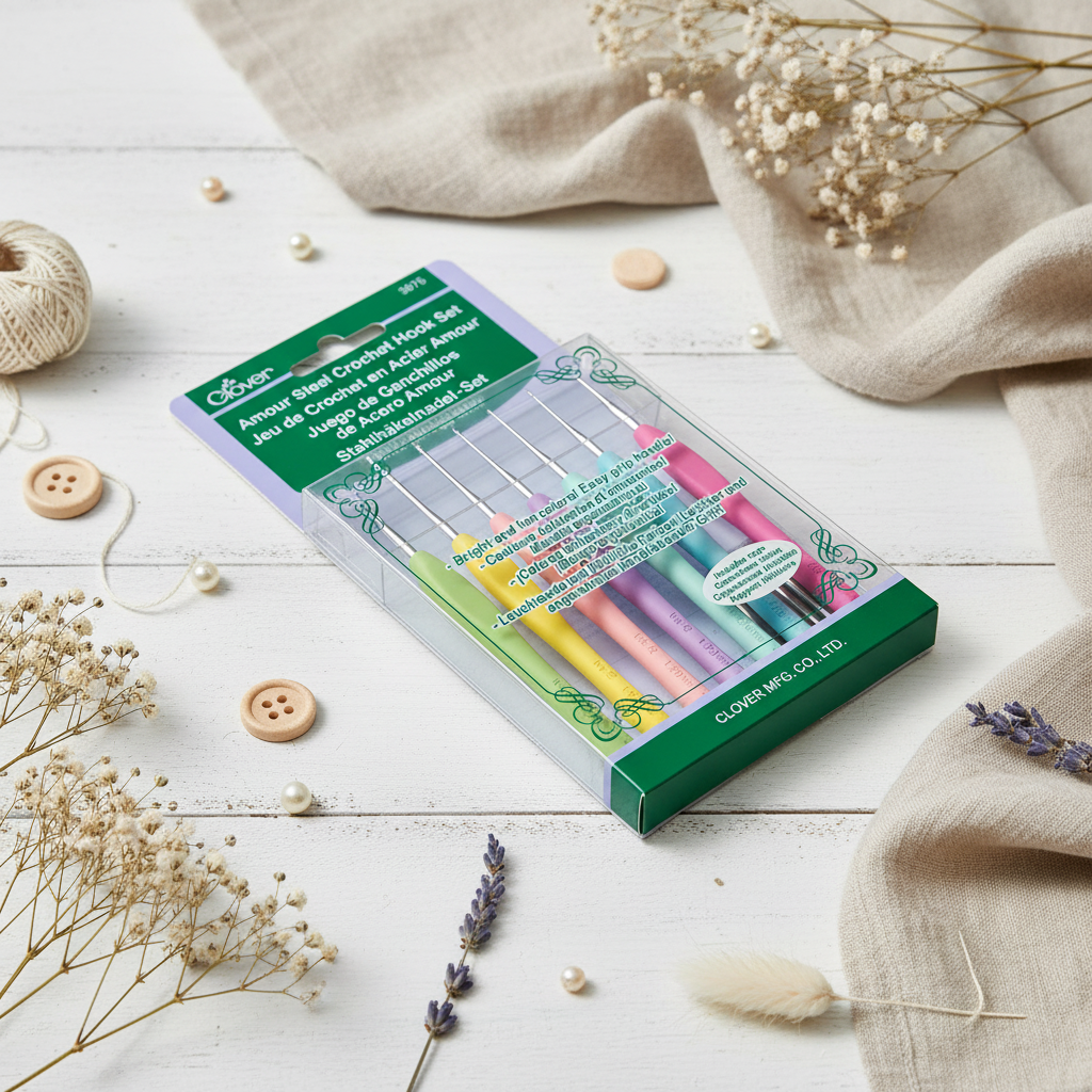 Clover Amour Steel Crochet Hooks Set 3675 - Your Perfect Knitting Companion