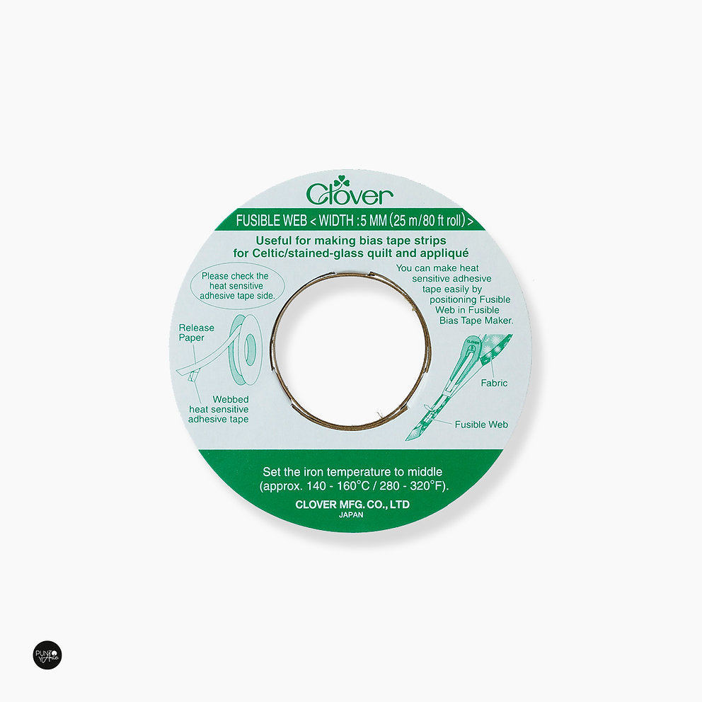 Cinta Termoadhesiva Clover 4041 de 5 mm - Innovación en Tus Proyectos de Costura (Rollo de 25 m)