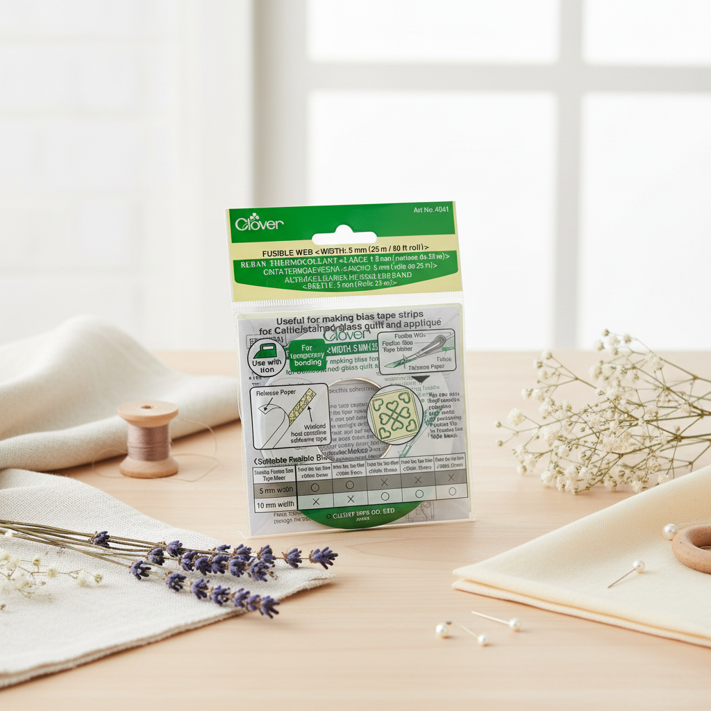 Cinta Termoadhesiva Clover 4041 de 5 mm - Innovación en Tus Proyectos de Costura (Rollo de 25 m)