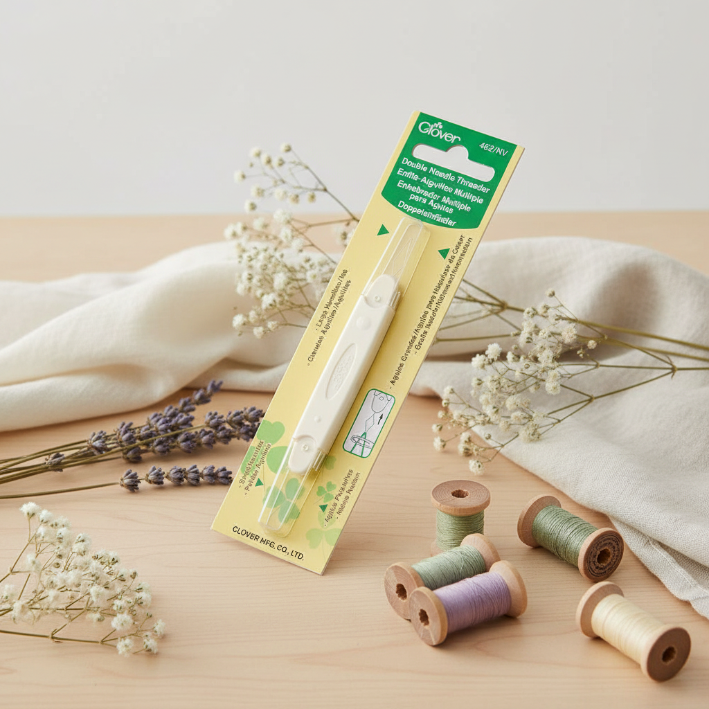 Clover Double Needle Threader 462/NV | Quick and easy threading