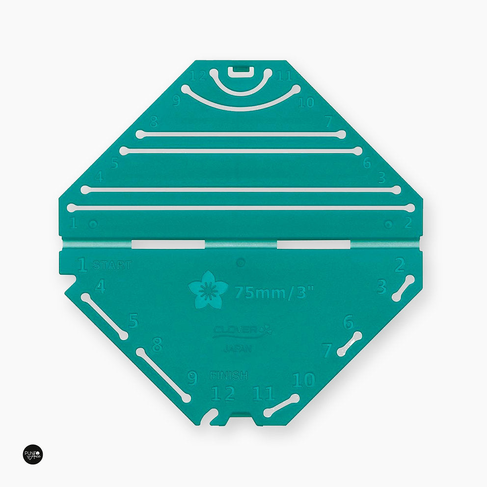 Clover 8483 template to make fabric Kanzashi flowers quickly and easily