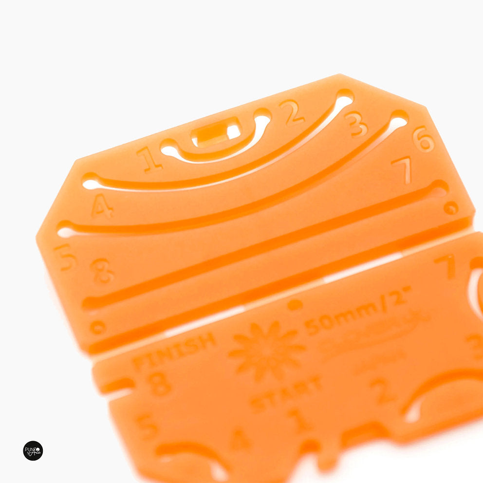 Kanzashi Clover Fabric Flower Template 8484 - Size 2"