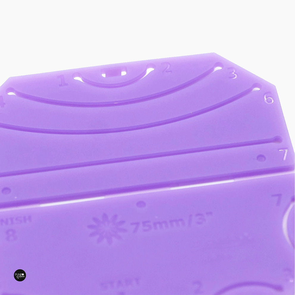 Kanzashi Clover 8485 3 Inch Flower Making Template