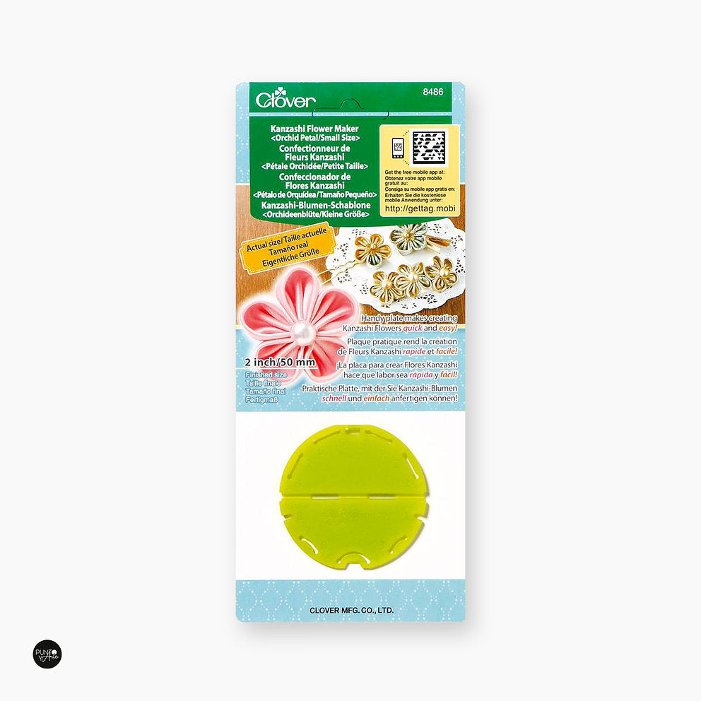 Clover 8486 Kanzashi template for making fabric flowers