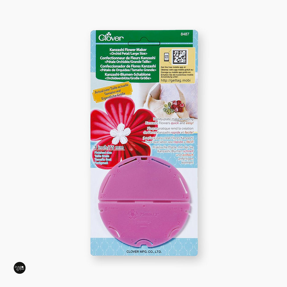 Clover 8487 Kanzashi template for making fabric flowers