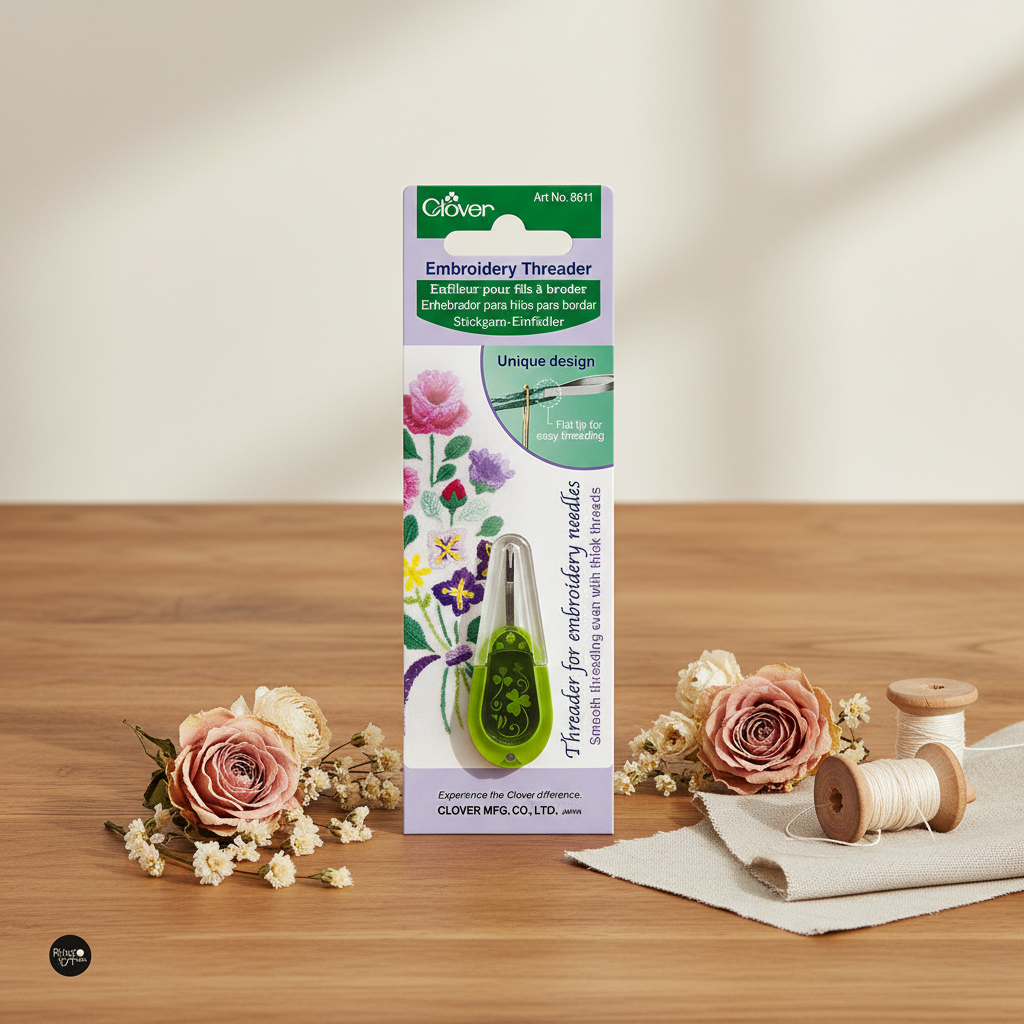 Enhebrador de Agujas para Bordar Clover 8611: Facilidad y Precisión en Tu Mano