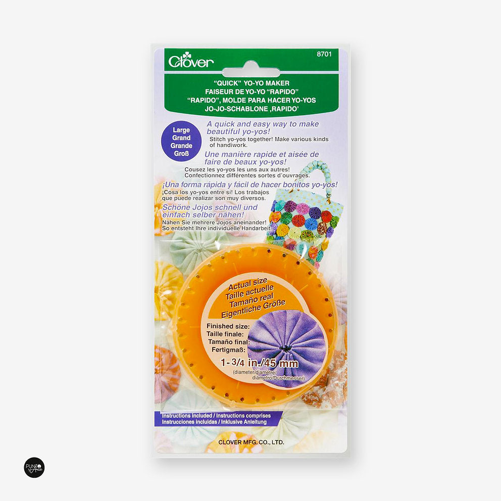 Molde para hacer yoyos grandes Clover 8701 - Diámetro 45mm con instrucciones