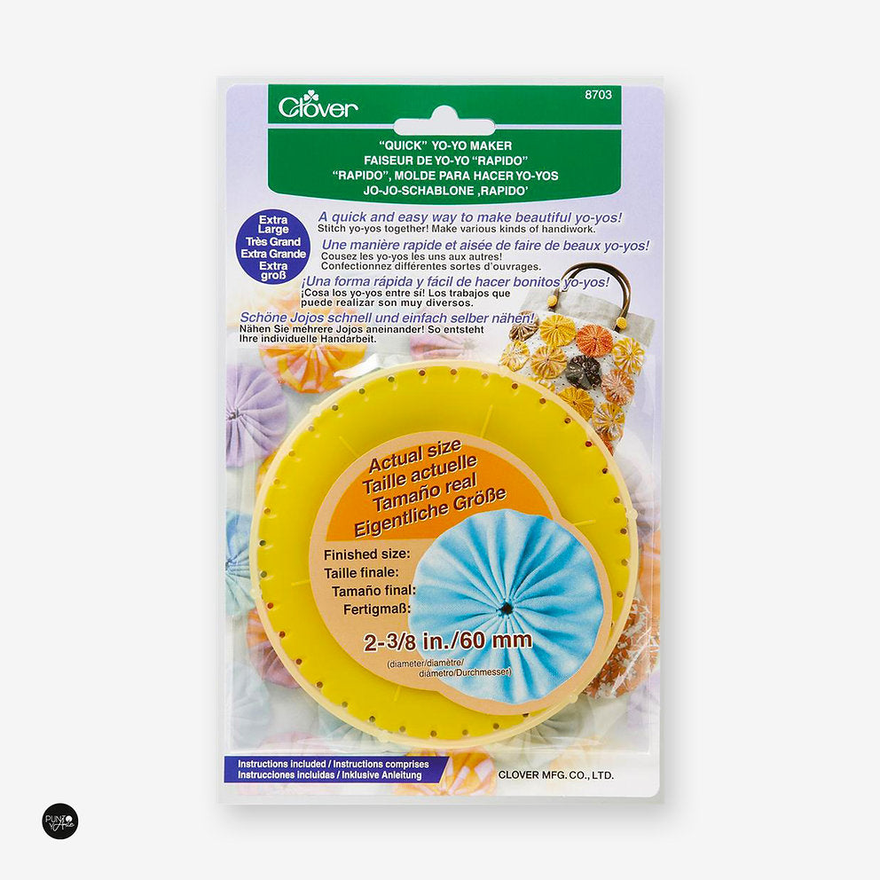 Mold to make extra large yo-yos Clover 8703 - Diameter 60mm with instructions