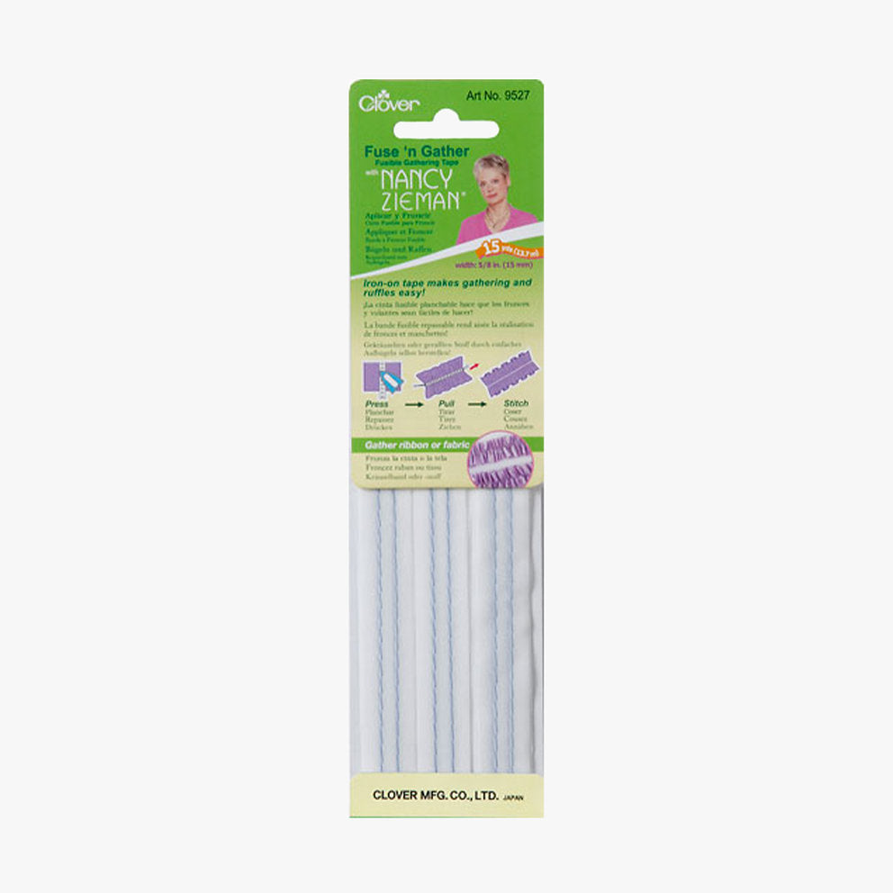 Cinta Fusionable Planchable Clover 9527 para Fruncidos Perfectos - 15 mm x 5.5 m