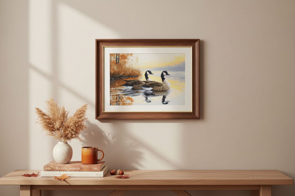 Kit de punto de cruz Luca-S GOLD “Autumn Reflections” B728