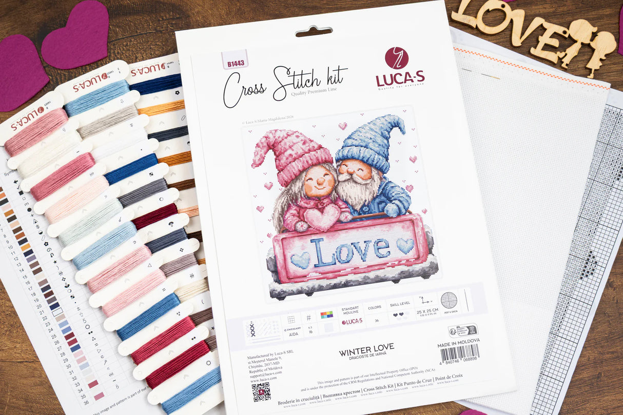 Kit de punto de cruz Luca-S “Winter Love” B1443