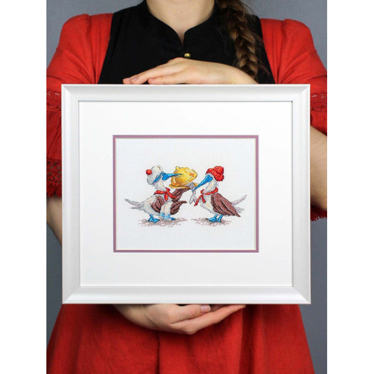 Kit de punto de cruz MP Studia Almuerzo de pescado SNV-898