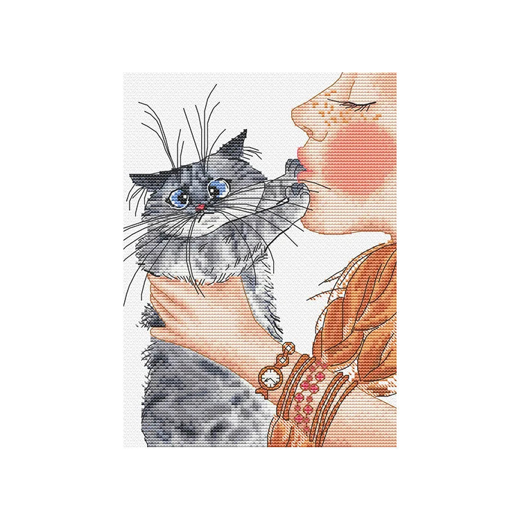 Kit de punto de cruz No me toques Andriana SANN-40 gato