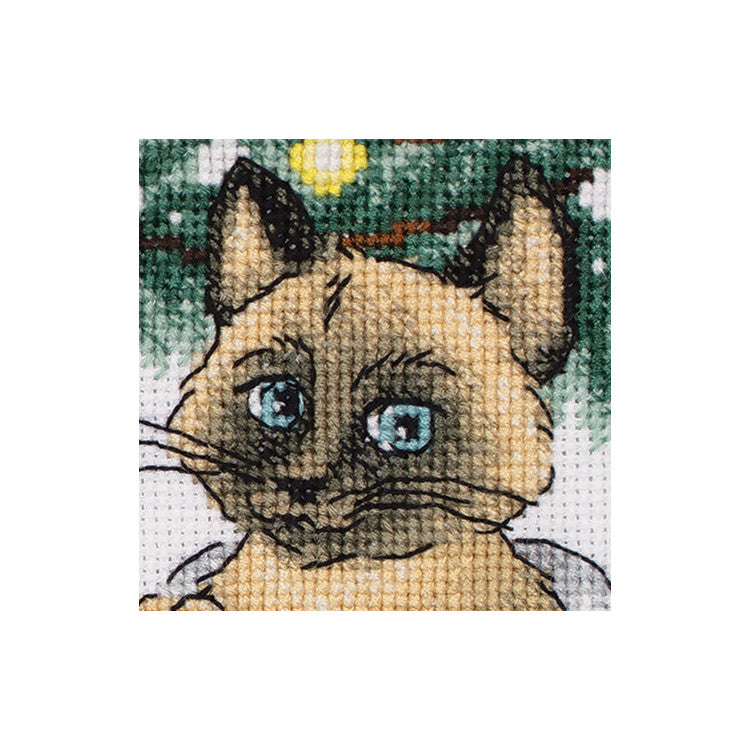 Kit de punto de cruz PANNA “Christmas Cute Cats” PPR-7405 – Gatos navideños