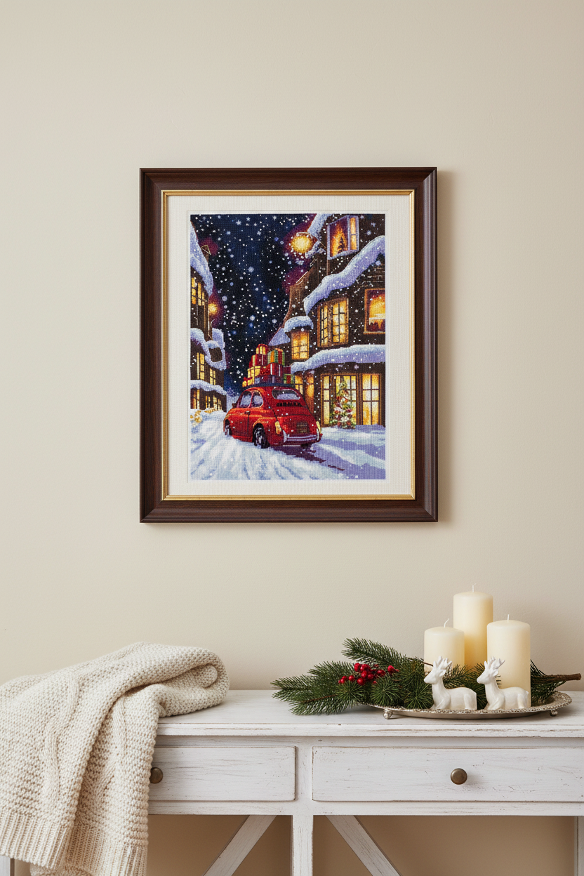 PANNA “Christmas Street” Cross Stitch Kit PPR-7497 – Christmas Street