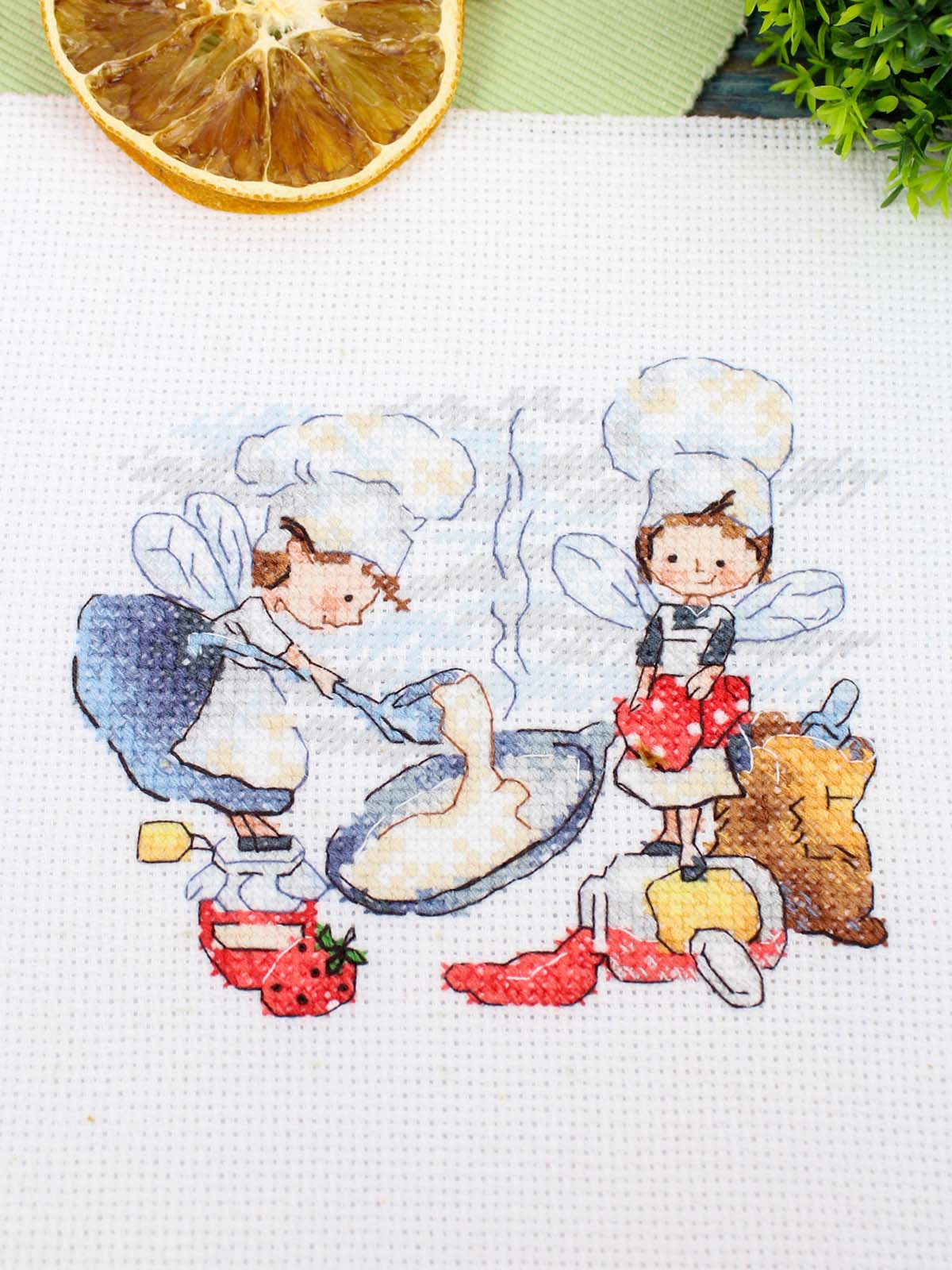 Kit de punto de cruz MP Studia “La primera tortita” SM-984