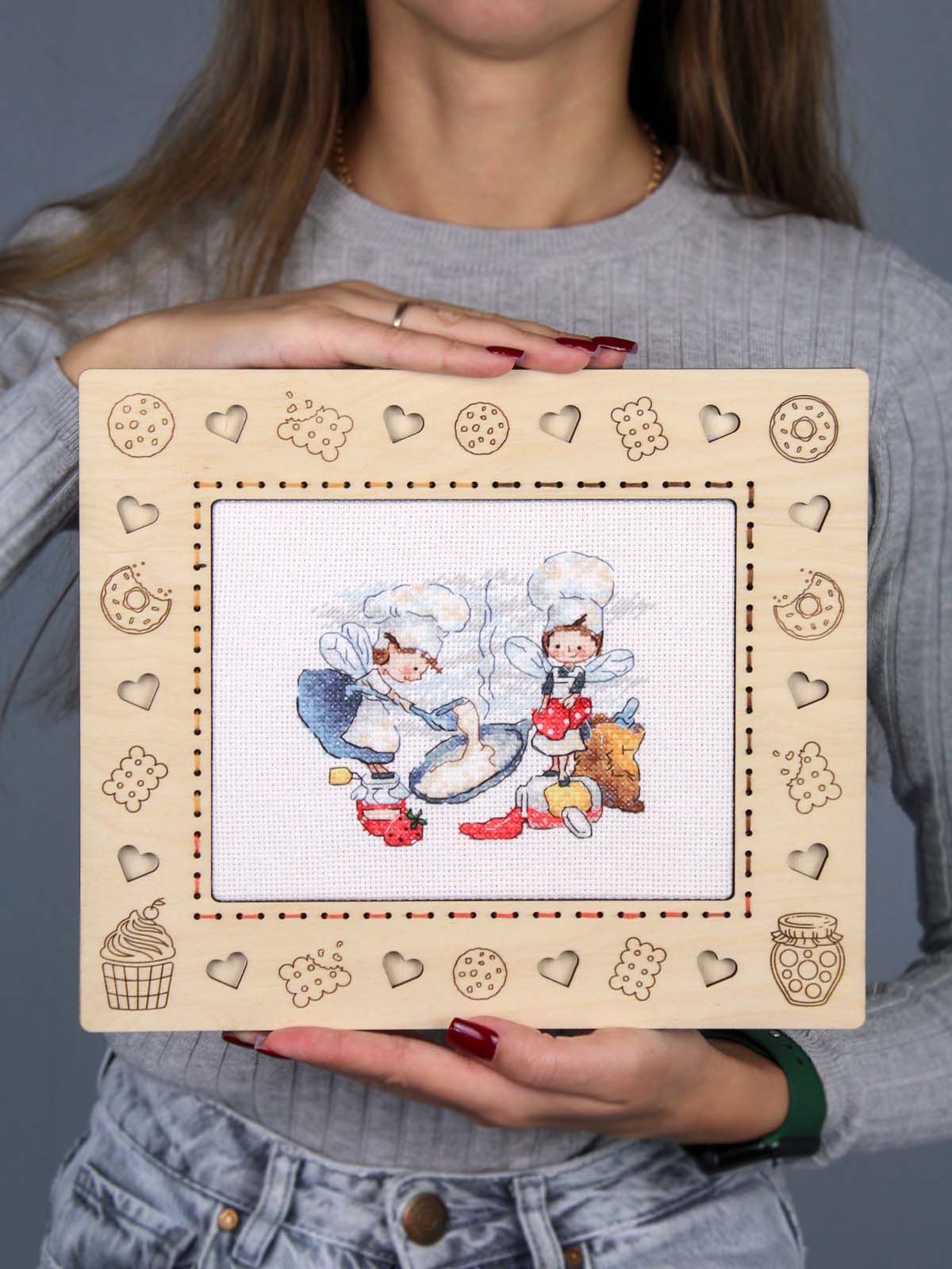 Kit de punto de cruz MP Studia “La primera tortita” SM-984