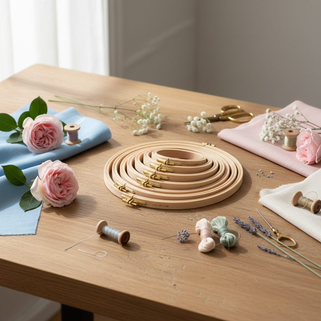 110 16 mm Nurge Wooden Circular Hoop: Your Ideal Companion for High Quality Embroidery