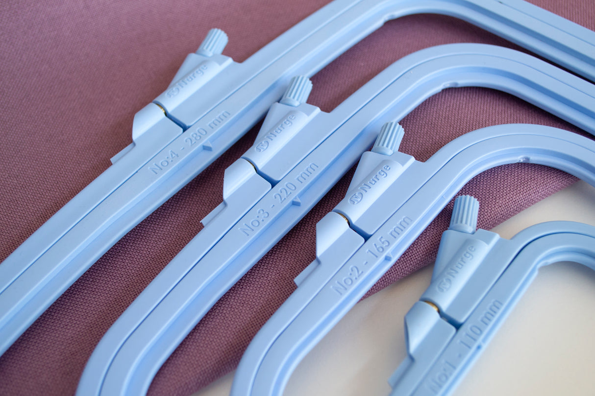 Nurge Blue Square Hoop: Precision and Elegance in Your Embroidery