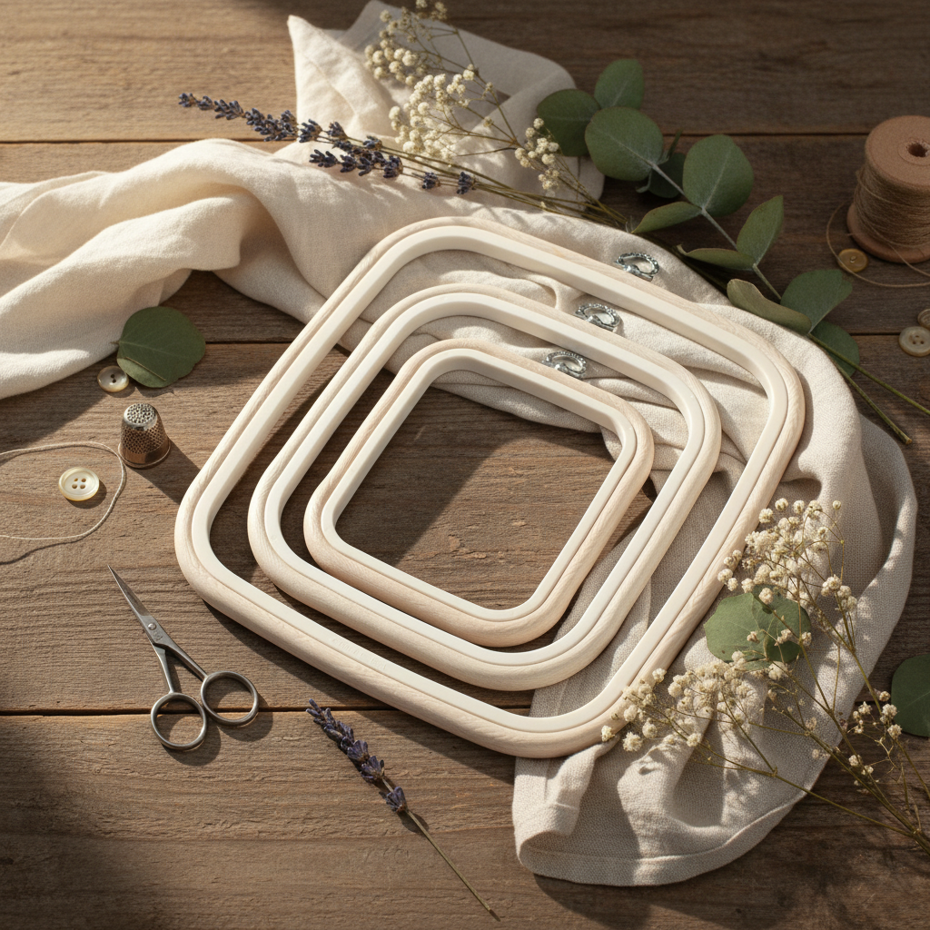 Nurge Flexi Hoop Square Frame: Elegance and Functionality in Pristine White
