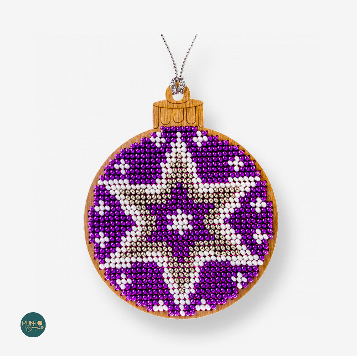 FLK-128 Décoration de Noël - Kit avec perles - Bois