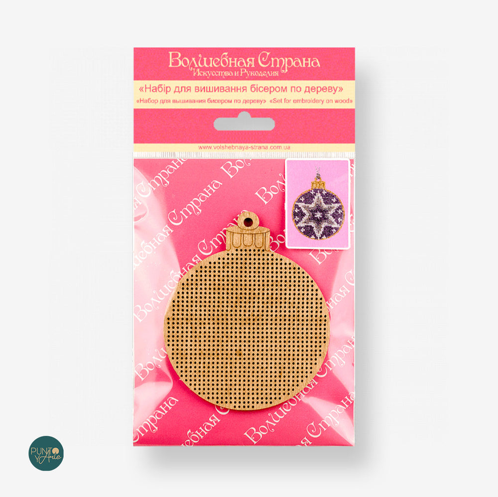 FLK-128 Décoration de Noël - Kit avec perles - Bois