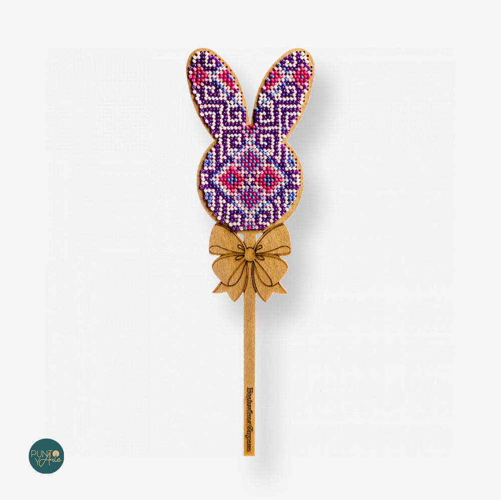 FLK-185 Lapin - Kit avec Perles - Bois