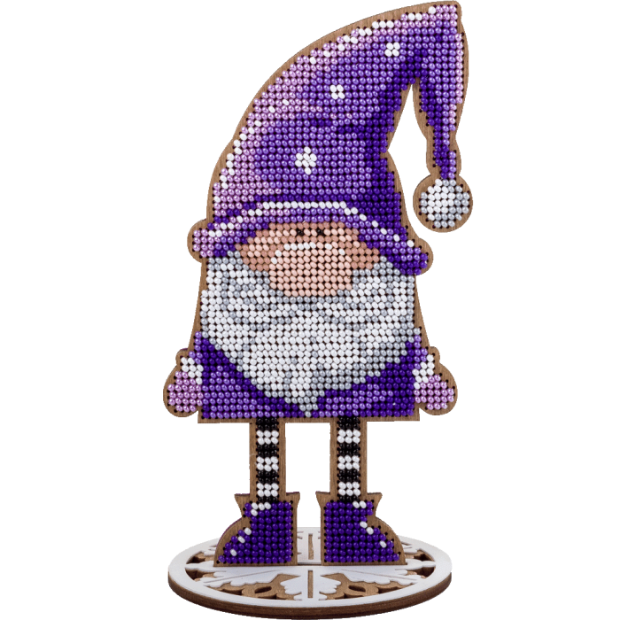 FLK-210 Christmas Gnome - Kit with Beads - Wood